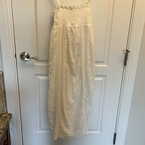 Tommy Bahama Eyelet Maxi Dress With Adjustable Spaghetti Straps White S/P